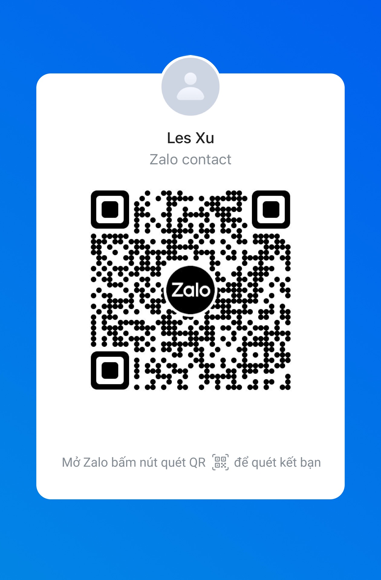 Zalo QR code for Business Lens contact